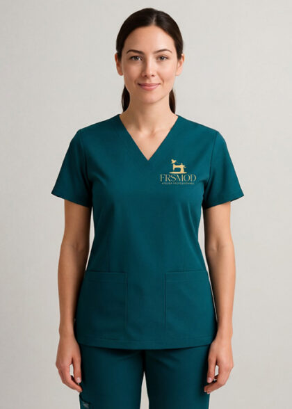 Blouse médicale à col en V Femme